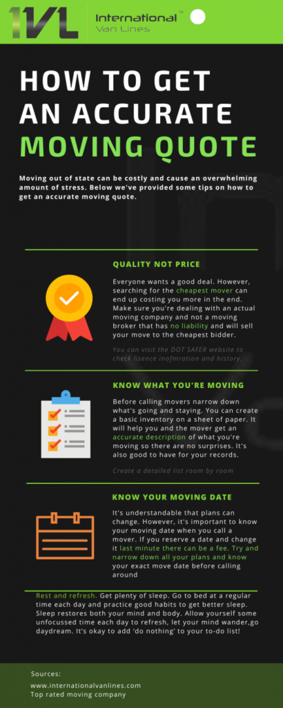 Guide on how to get an accurate moving quote